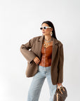 Blazer Oversize Fango