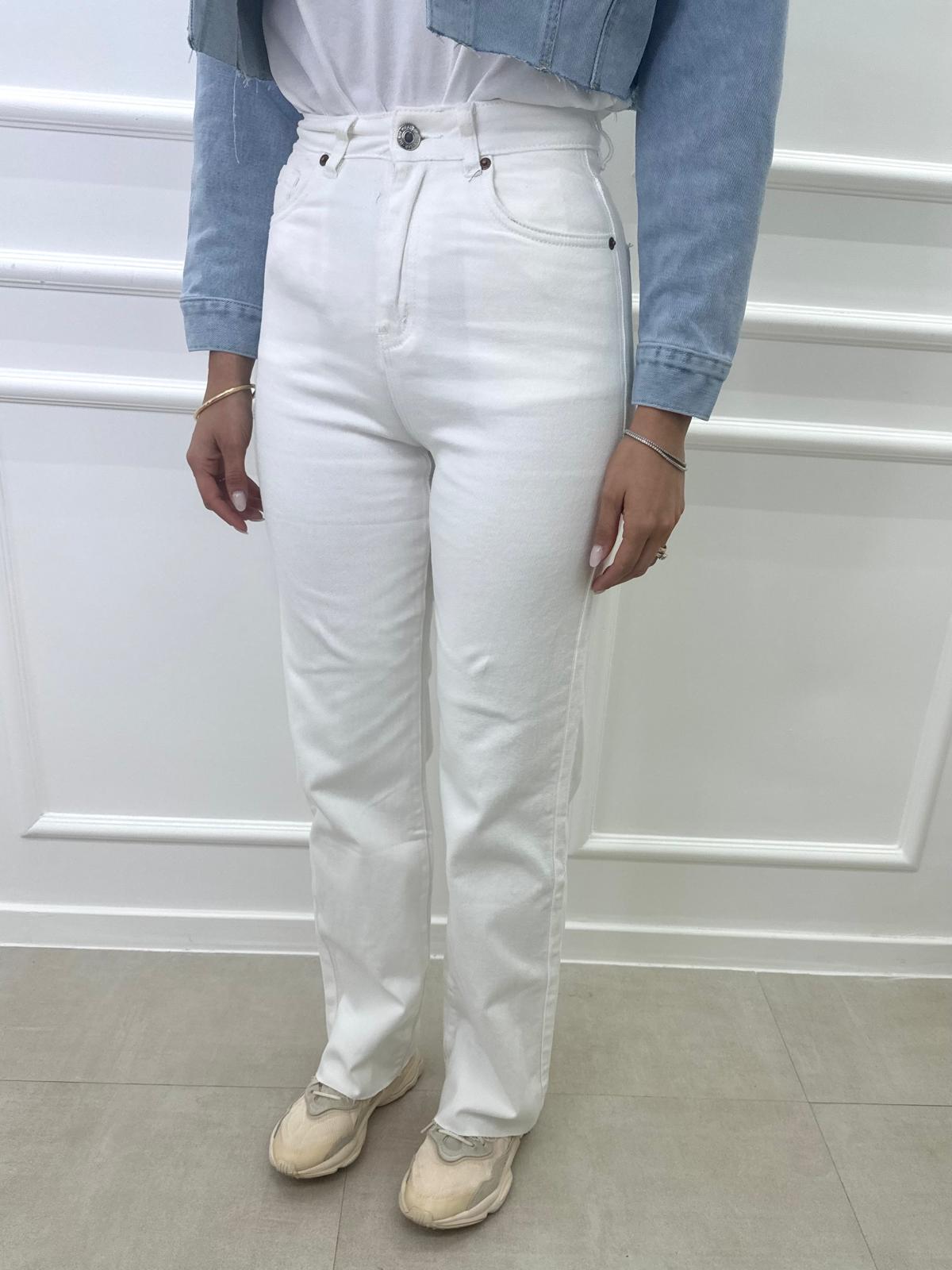 Jeans Wide Leg Bianco