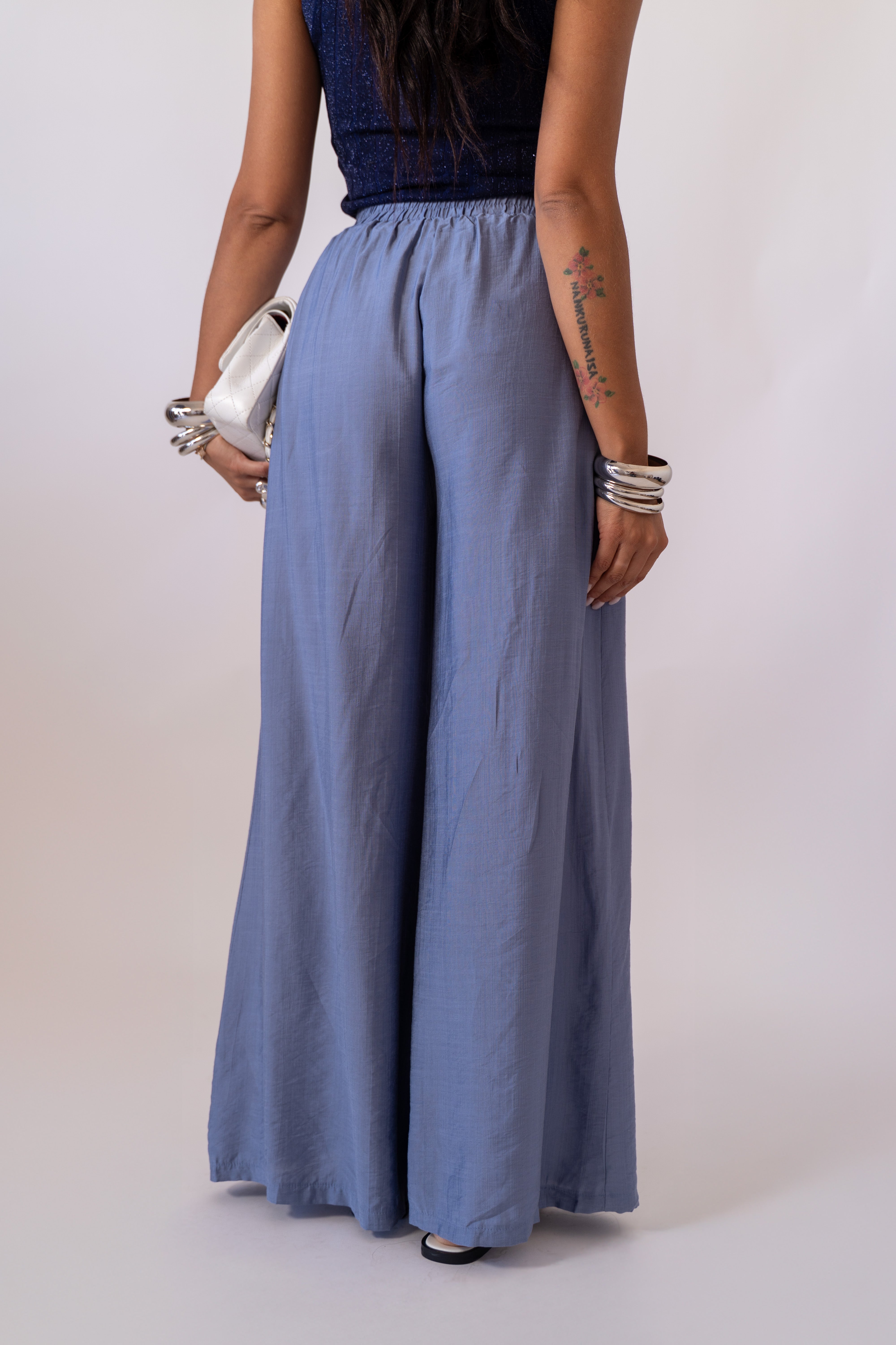 Pantalone Palazzo Powder Blue