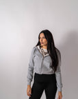 Felpa Crop Light Grey