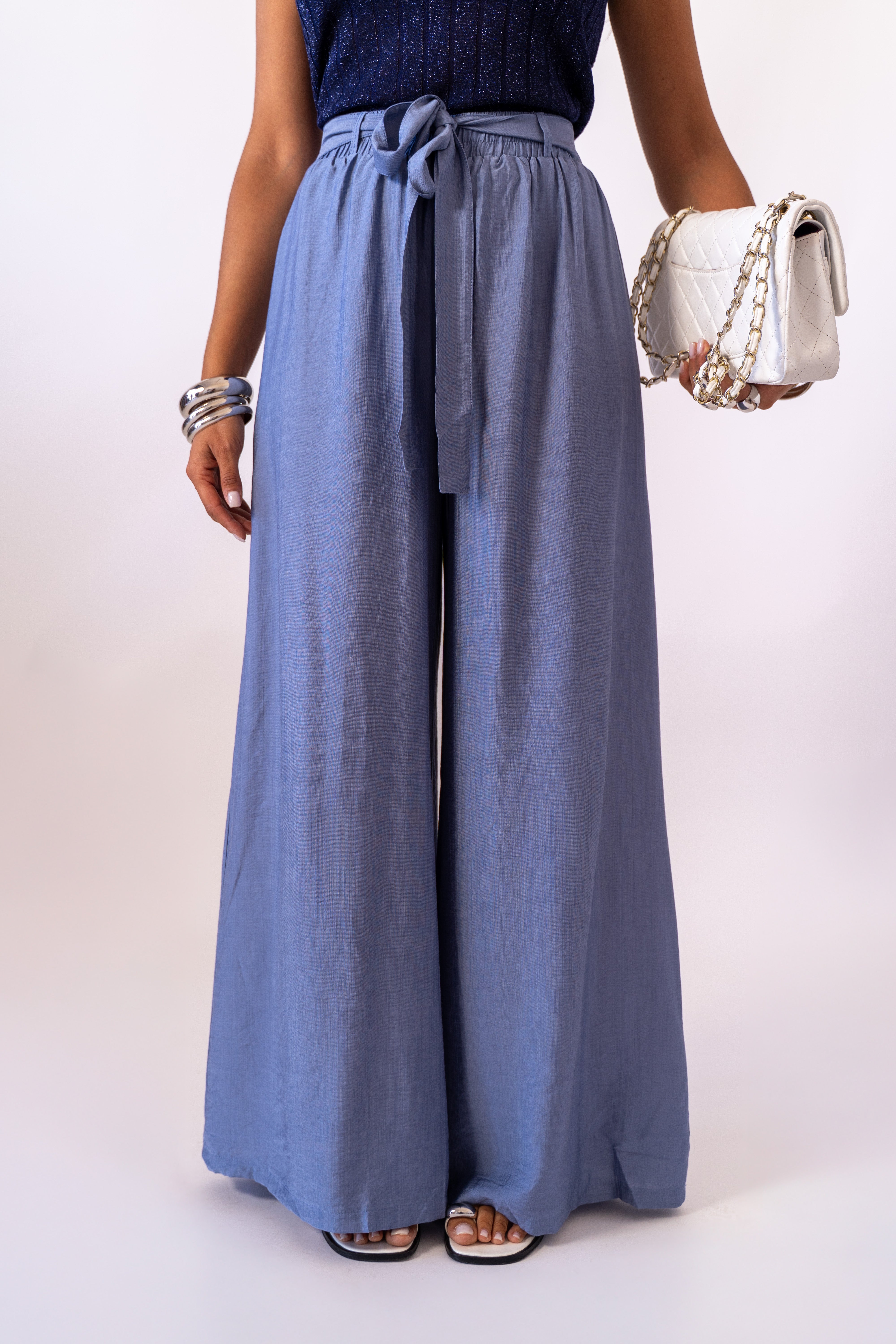Pantalone Palazzo Powder Blue