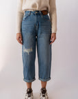 Jeans Slouchy Denim Blu