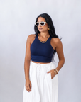 Top Crop Blue