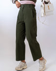 Pantalone Slouchy Green