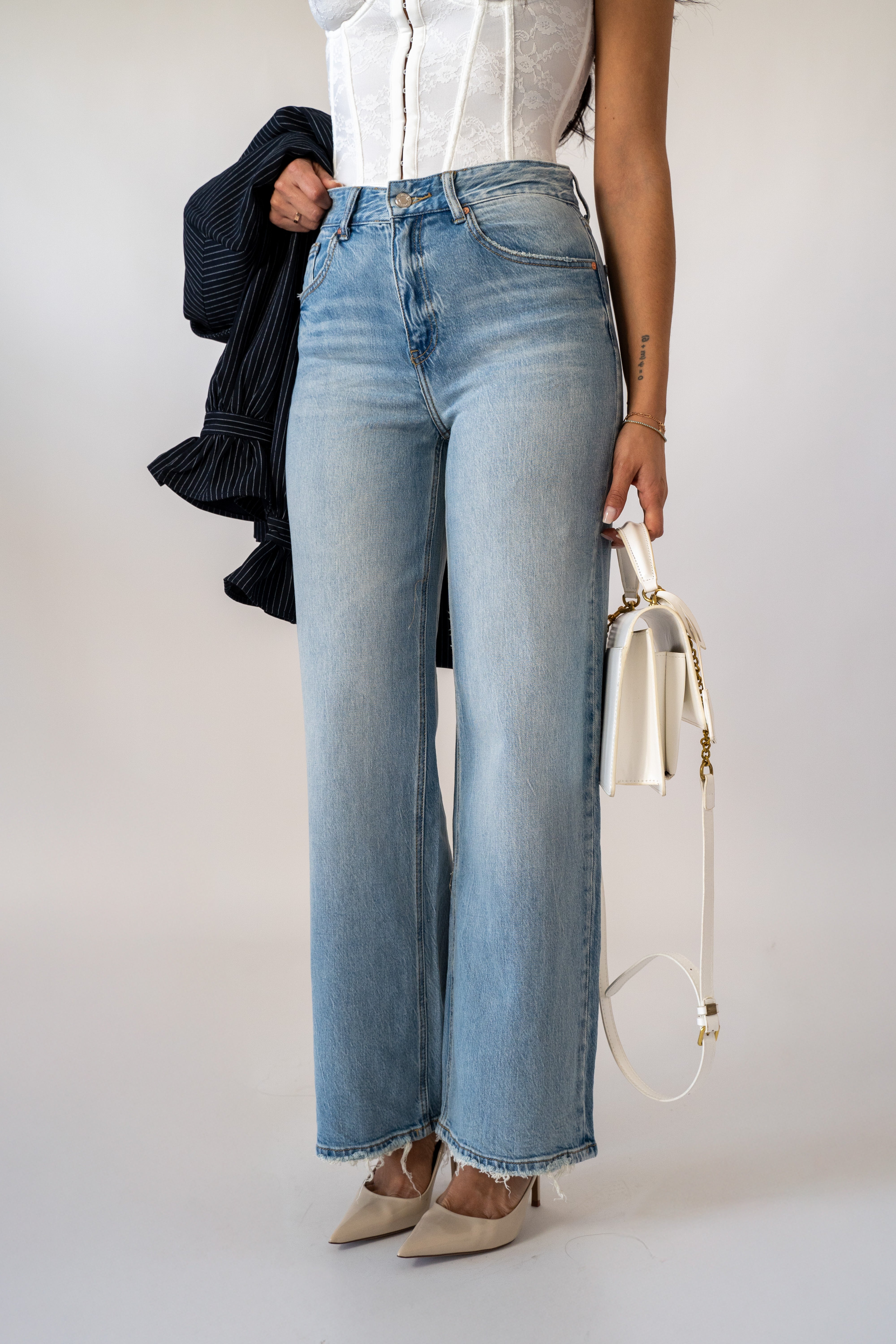 Jeans Palazzo Denim Chiaro