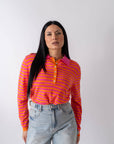 Maglioncino Orange Et Fuchsia - Stylish Moda