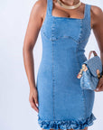 Mini Dress In Denim