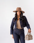 Giacca Crop Denim