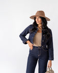 Giacca Crop Denim