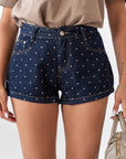 Shorts Denim Con Pois