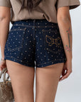 Shorts Denim Con Pois