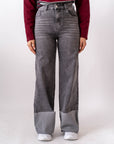 Jeans Wide Baggy Grigio - Stylish Moda