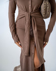 Dress Lungo Con Fusciacca In Vita