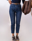 Jeans Mom Denim Blu