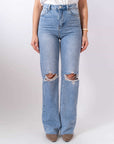 Jeans Wide Leg Con Rotture - Stylish Moda
