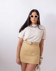 T-Shirt Cream - Stylish Moda