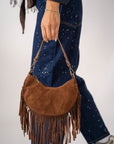 Mini Bag Mezza Luna Con Frange