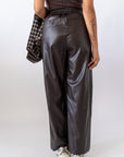 Pantalone In Ecopelle Brown
