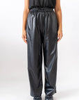 Pantalone In Ecopelle Black