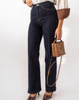 Jeans Wide Leg Denim Blu