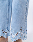 Jeans Dettagli In Pizzo