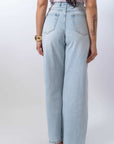 Jeans Wide Leg Denim Chiaro