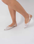 Ballerina Slingback White - Stylish Moda