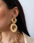 Orecchini Circle Pendenti Gold