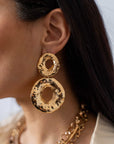 Orecchini Circle Pendenti Gold