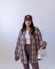 Camicia A Quadri Rose Antique