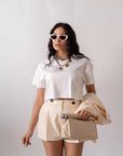 T-Shirt Basic Crop - Stylish Moda