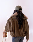 Bomber Con Colletto In Ecopelliccia