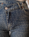 Jeans Con Abbottonatura Trasversale