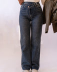 Jeans Con Abbottonatura Trasversale