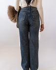 Jeans Con Abbottonatura Trasversale