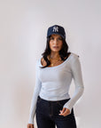 Maglia Crop Scollo Rotondo