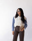 Gilet Con Bottoni Oro