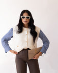 Gilet Con Bottoni Oro
