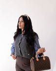 Gilet Con Bottoni Oro