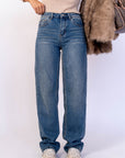 Jeans Straight Denim Blu