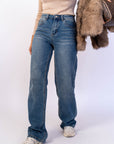 Jeans Straight Denim Blu