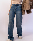 Jeans Straight Denim Blu