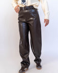 Pantalone In Ecopelle Coffee