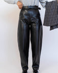 Pantalone In Ecopelle Black