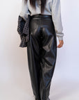 Pantalone In Ecopelle Black
