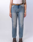 Jeans Wide Leg Con Cintura
