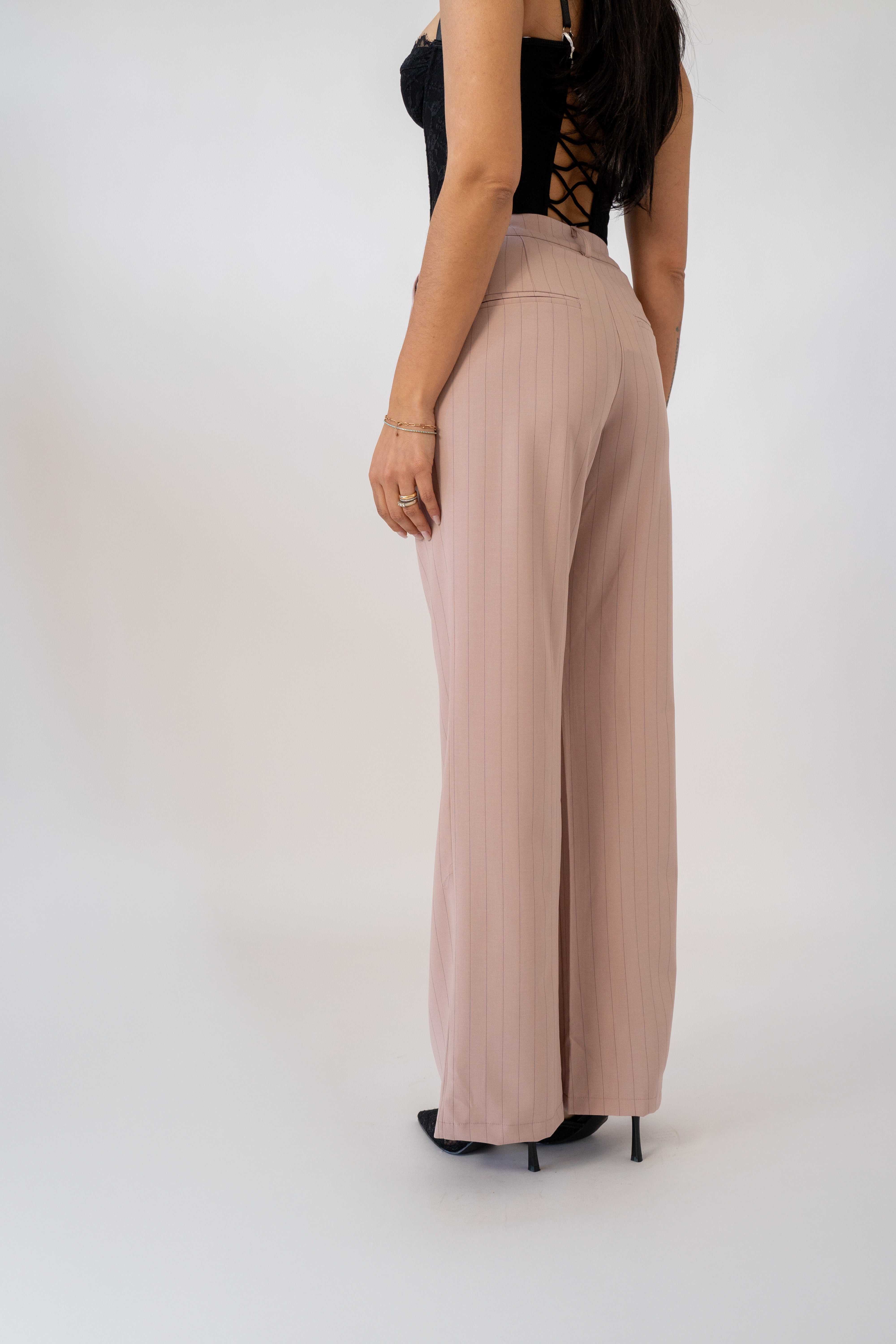 Pantalone Gessato Gamba Dritta