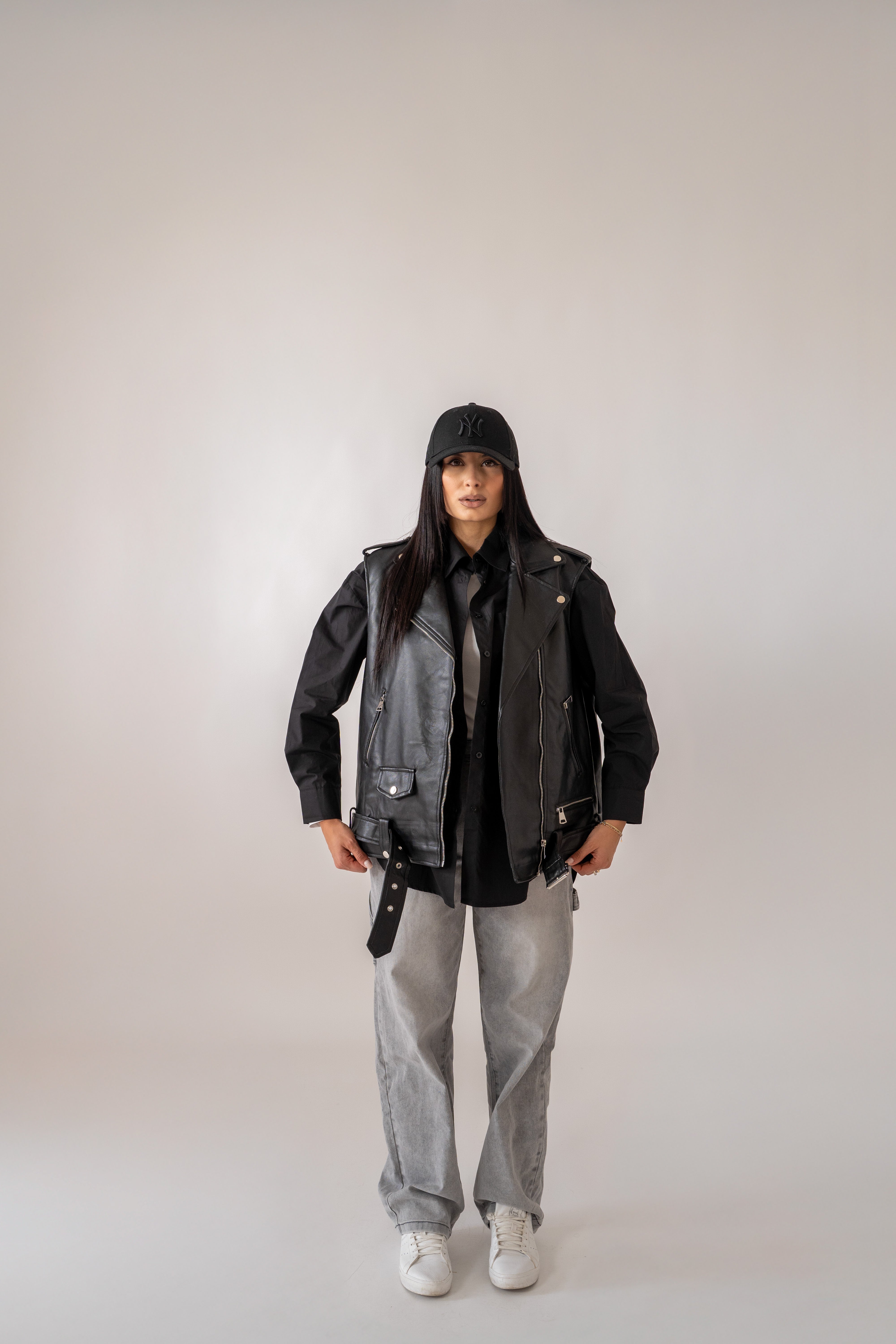 Gilet In Ecopelle Doppiopetto