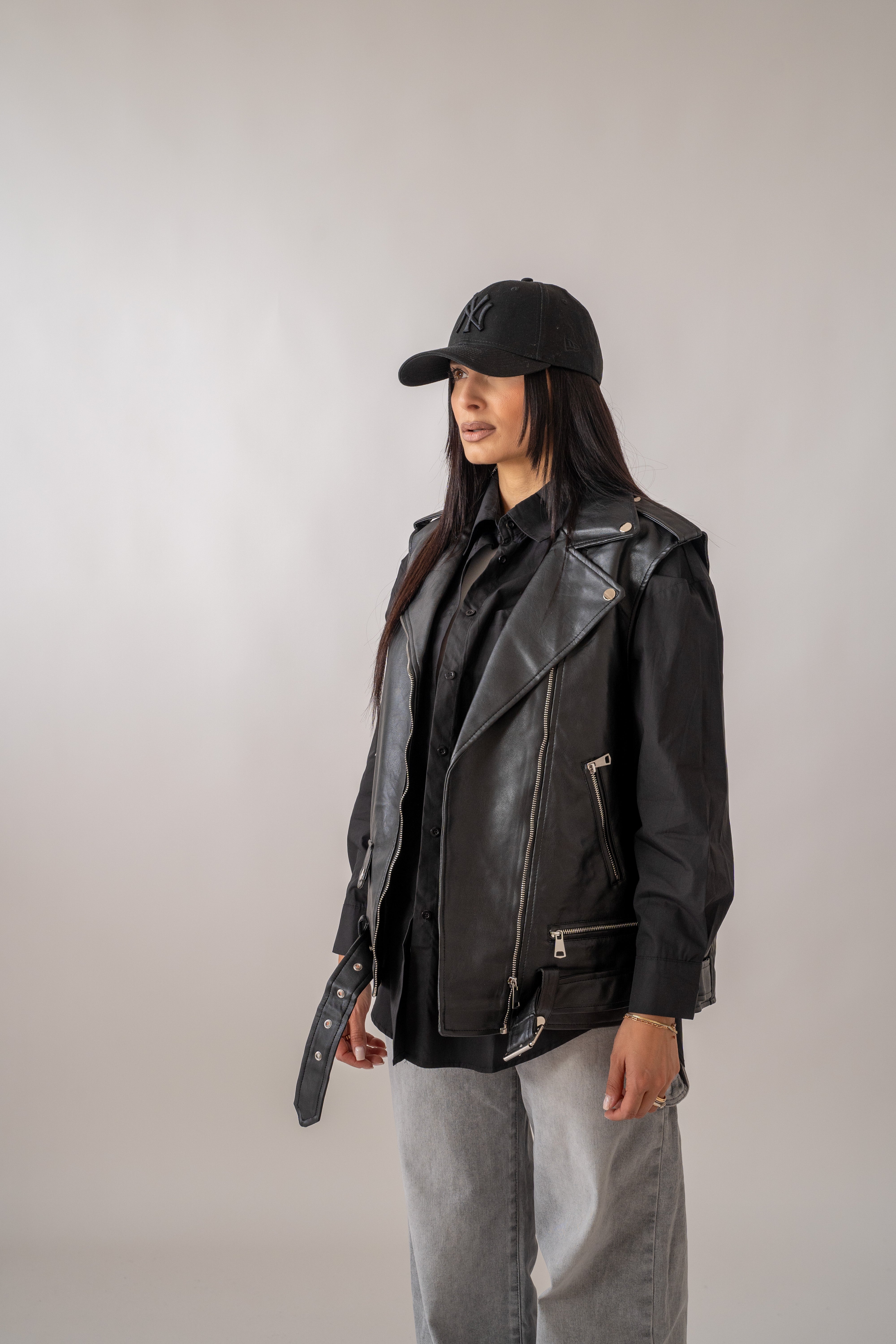 Gilet In Ecopelle Doppiopetto