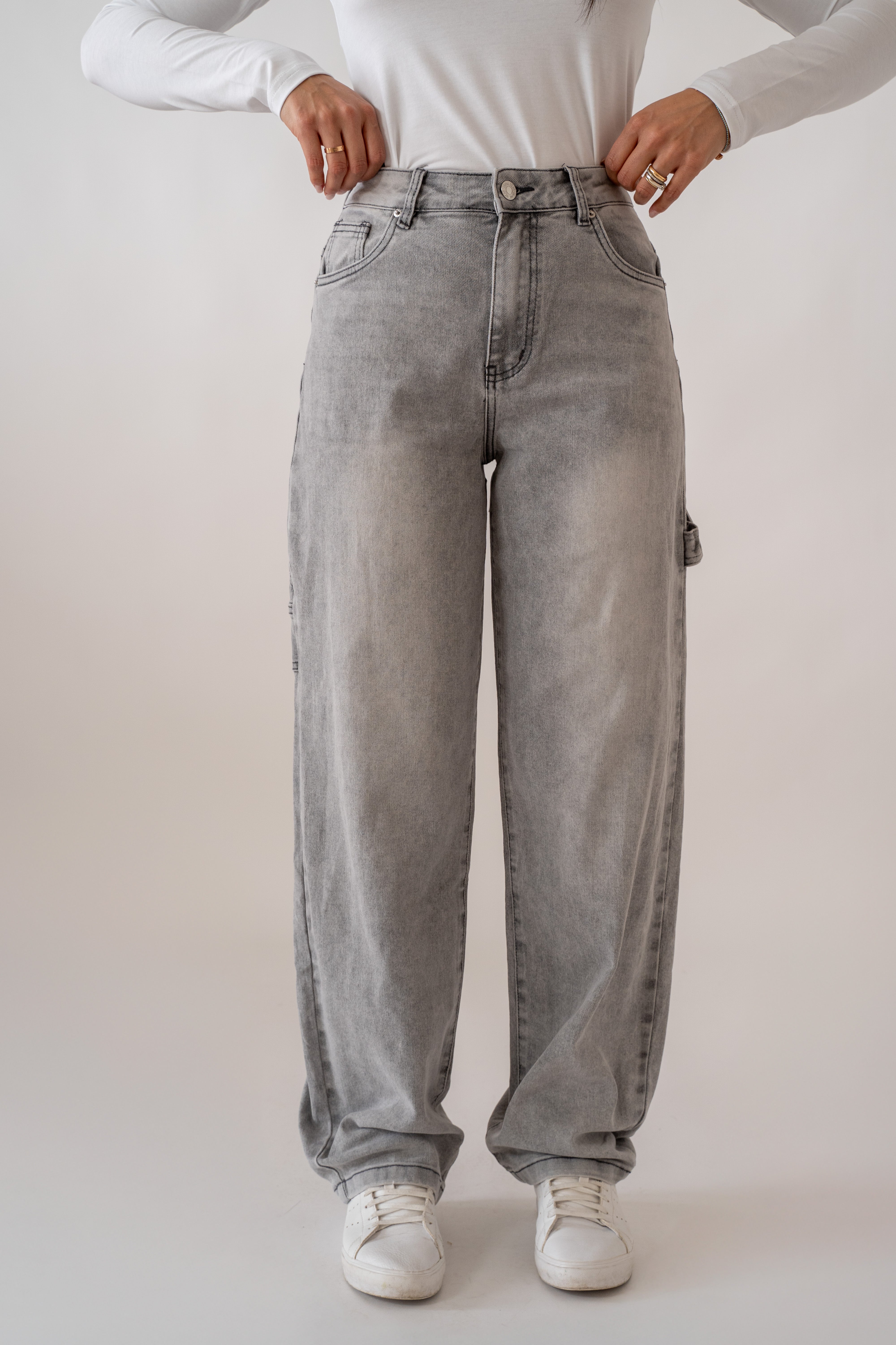 Jeans Wide Ballon Grey